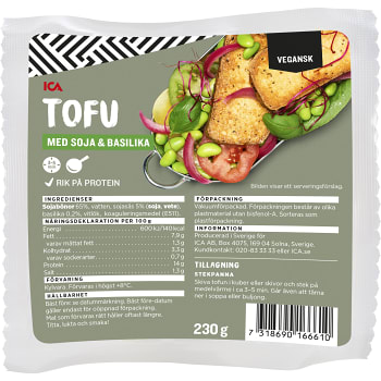 Tofu Soja Basilika 230g ICA Gott Liv