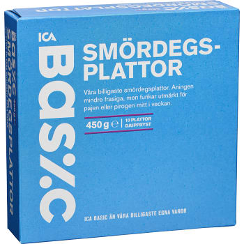 Smördegsplattor 450g 10-p ICA Basic