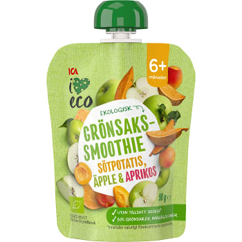 Smoothie Grönsaks-& fruktpuré 6+mån 90g ICA I love eco