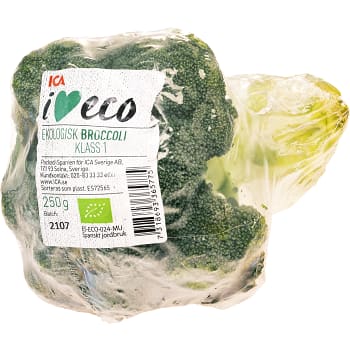 Broccoli Ekologisk 250g Klass 1 ICA I love eco