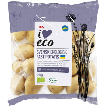 Fast potatis Ekologisk 2kg KRAV Klass 1 ICA I love eco