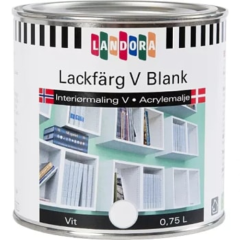 Lackfärg Svart V Blank 0,75 Liter