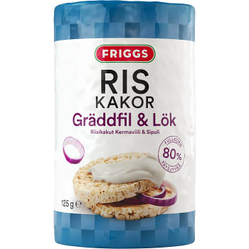 Riskakor med smak av Gräddfil & lök 125g Friggs