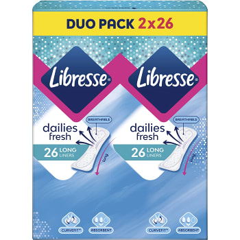 Trosskydd Daily Fresh Long Duopack 2 x 26st Libresse