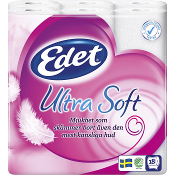 Toalettpapper Ultra Soft 18-p Miljömärkt Edet