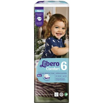 Blöjor Comfort Strl 6 13-20kg 44-p Miljömärkt Libero
