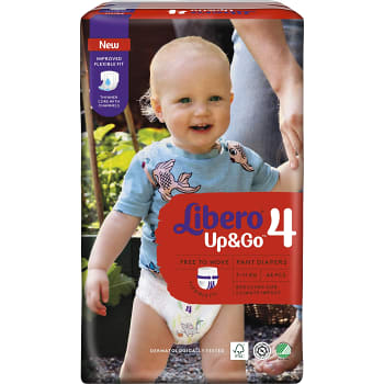 Byxblöjor Up&Go Strl 4 7-11kg 44-p Miljömärkt Libero