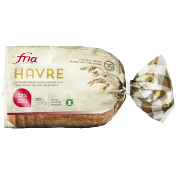 Havre matbröd G-fri 500g Fria