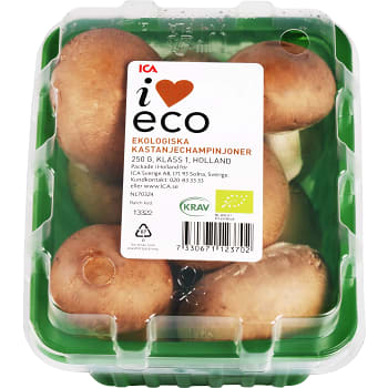 Kastanjechampinjoner Ekologiska 250g KRAV Klass 1 ICA I love eco