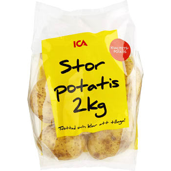 Stor tvättad potatis 2kg Klass 1 ICA