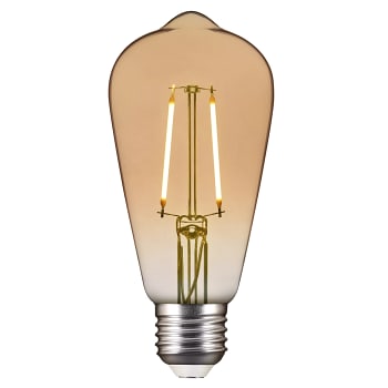 LED filament Edison ST64 1,7W E27 100lm Guld ICA Home