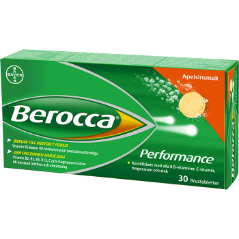 Performance Apelsinsmak Brustablett Kosttillskott 30-p Berocca