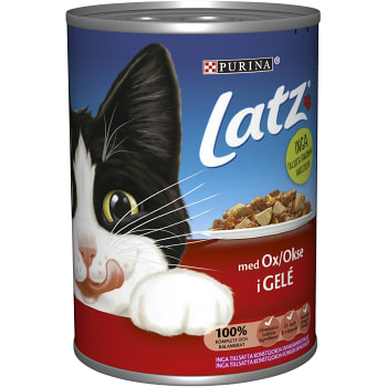 Kattmat Våt Oxkött Gele 400g Latz