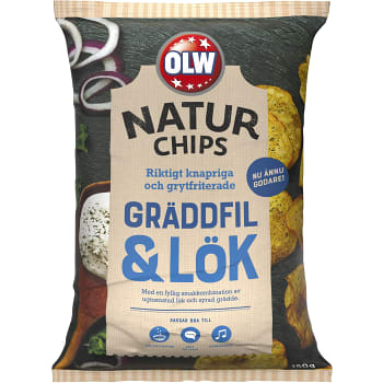 Naturchips Gräddfil & Lök 150g OLW