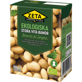Stora Bönor Vita Ekologisk 380g Zeta