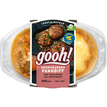 Skomakarens pannbiff med potatispuré & portvinssky 400g Gooh