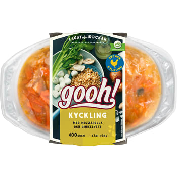 Kycklinglårfilé med mozzarella & dinkelvete 400g Gooh