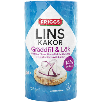 Linskakor Gräddfil & Lök Glutenfri 125g Friggs