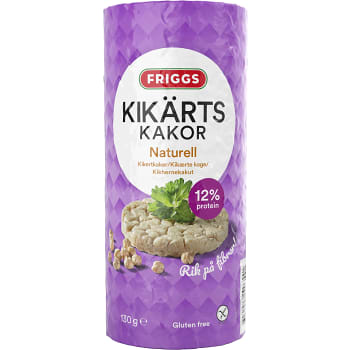 Kikärtskakor Naturell 130g Friggs