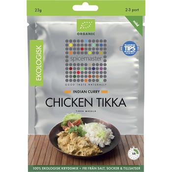 Chicken Tikka krydda Ekologisk 23g Påse Spicemaster