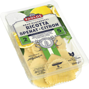 Grand panzerotti ricotta Spenat & citron 250g Paolos