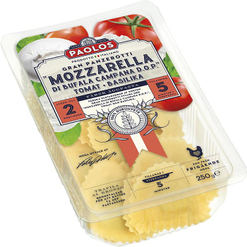 Gran Panzerotti Mozzarella & basilika 250g Paolos