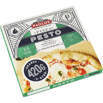 Pizza Mozzarella & pesto 420g Paolos