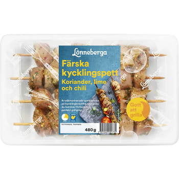 Kycklingspett Koriander Lime Chili 480g Lönneberga