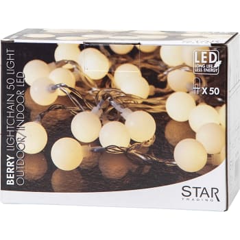 Ljusslinga Berry Vit 735cm Star Trading