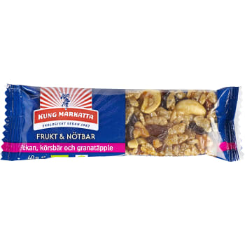 Frukt & nörbar Pekan körsbär & granatäpple Ekologisk 40g Kung Markatta
