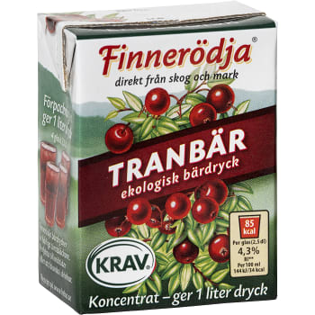 Tranbärsdryck Koncentrat 2dl KRAV Finnerödja