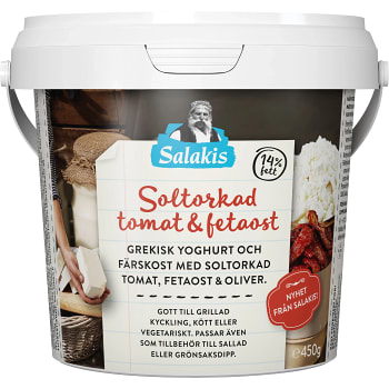 Yoghurt Grekisk Soltorkad tomat & fetaost 450g Salakis