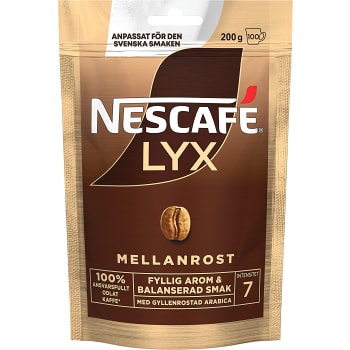Lyx Mellanrost Snabbkaffe Refill 200g Nescafé