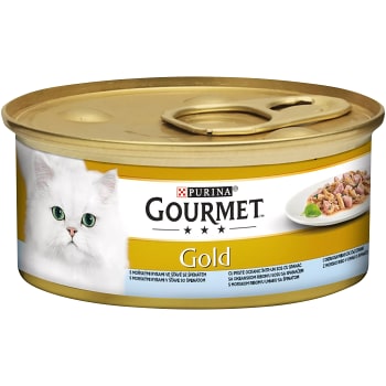 Kattmat Havsfisk & Spenat i béchamelsås 85g Gourmet