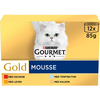 Kattmat Mousse 12-p ca 1,1kg Gourmet