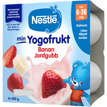 Jogolino Jordgubb banan Från 10m 4-p 400g Nestle