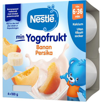 Jogolino Persika banan Från 10m 4-p 400g Nestle