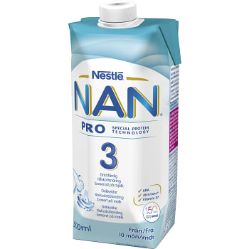 Nan 3 juniormjölk Från 1år Drickfärdig 500ml Nestle