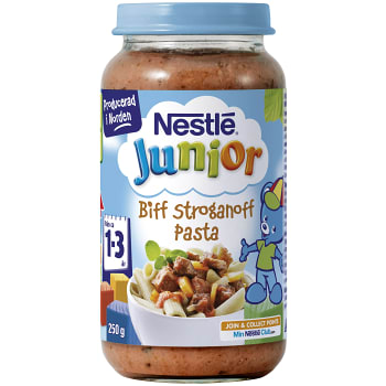 Biff stroganoff pasta Från 15m 250g Nestle
