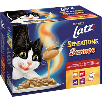 Kattmat Våt Sensations Sauces 100g 12-p Latz