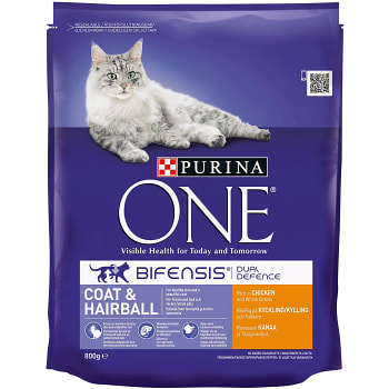 Coat & hairball Torrfoder Katt 800g Purina ONE