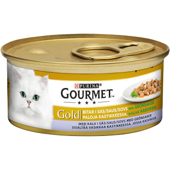 Kattmat Kalv & Grönsaker i sås 85g Gourmet