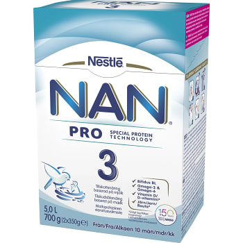 Nan 3 Pro Juniormjölk Från 10m 700g Nestle