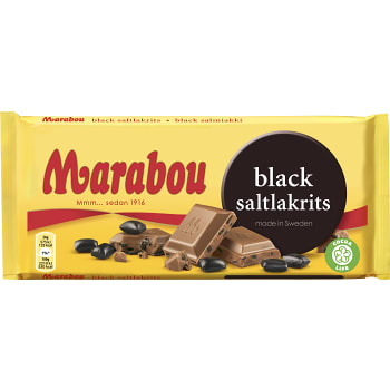 Mjölkchoklad Black Saltlakrits 180g Marabou
