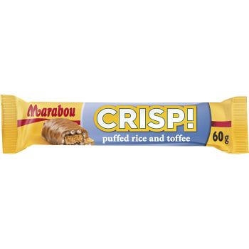 Mjölkchoklad Crisp puffed rice & toffee 60g Marabou