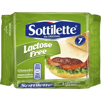 Smältost Laktosfri Glutenfri 9-p 185g Sottilette