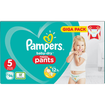 Byxblöjor Strl5 12-17kg 96-p Pampers