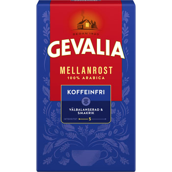 Bryggkaffe Koffeinfritt Mellanrost 425g Gevalia