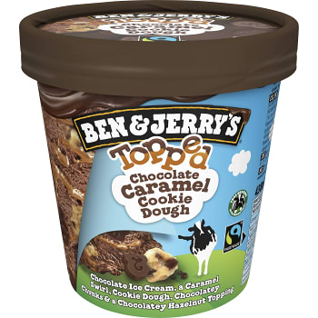 Glass Topped Chocolate Caramel Cookie Dough Ben & Jerry