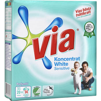 Tvättmedel White sensitive Parfymfri 750g Via